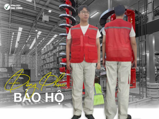 quần áo công nhân xây dựng gile đỏ