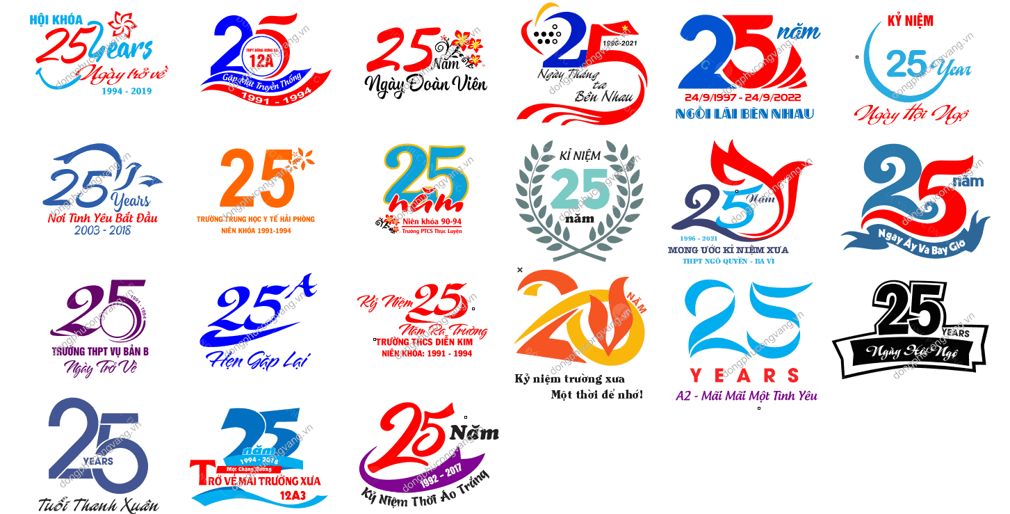 logo họp lớp 25 năm ra trường