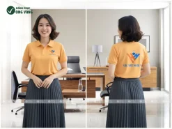 Áo thun đồng phục màu vàng