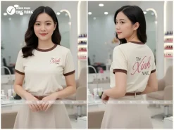 áo thun đồng phục cổ tròn