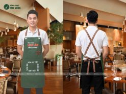 may tạp dề theo yêu cầu