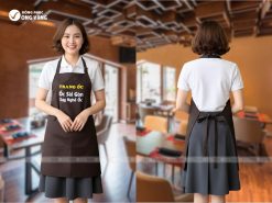 tạp dề màu nâu