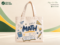 Túi Canvas in hình Toán học
